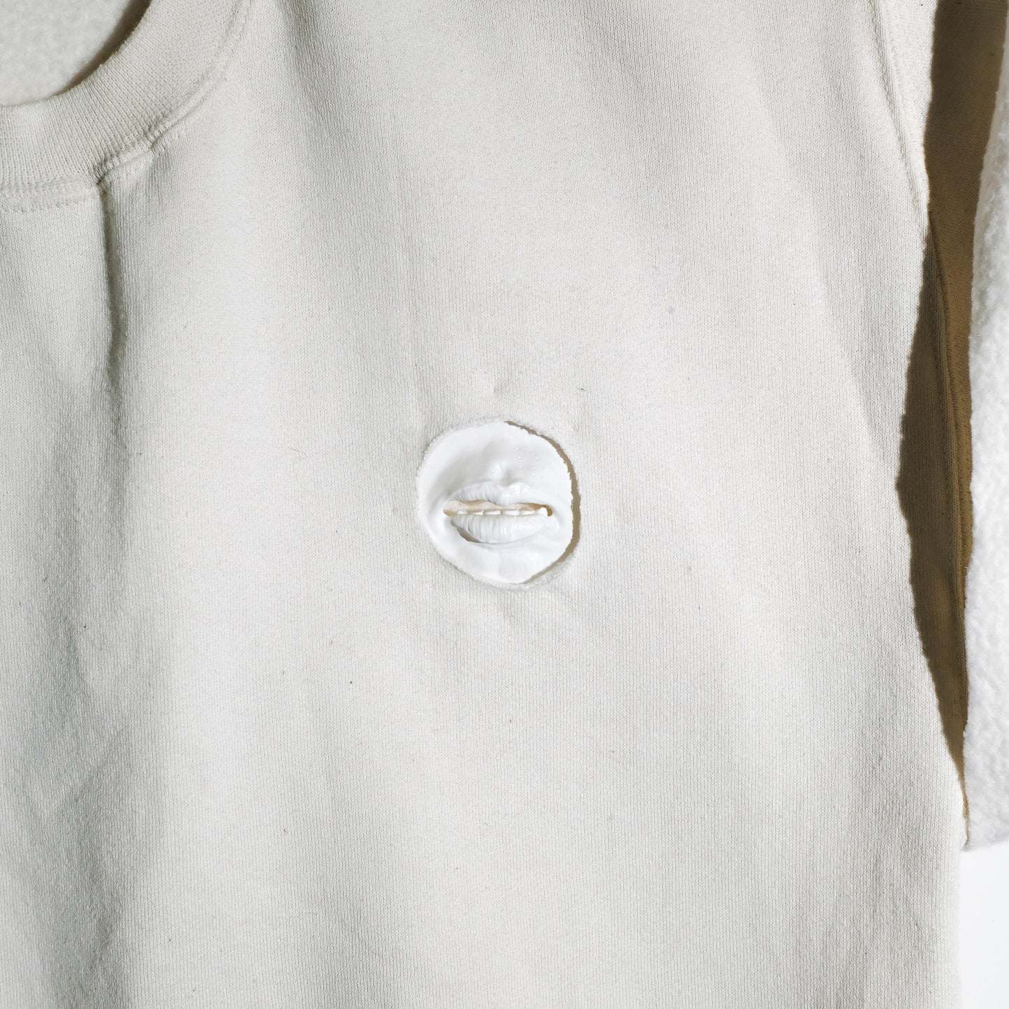 White Chest Mouth Sweatshirt