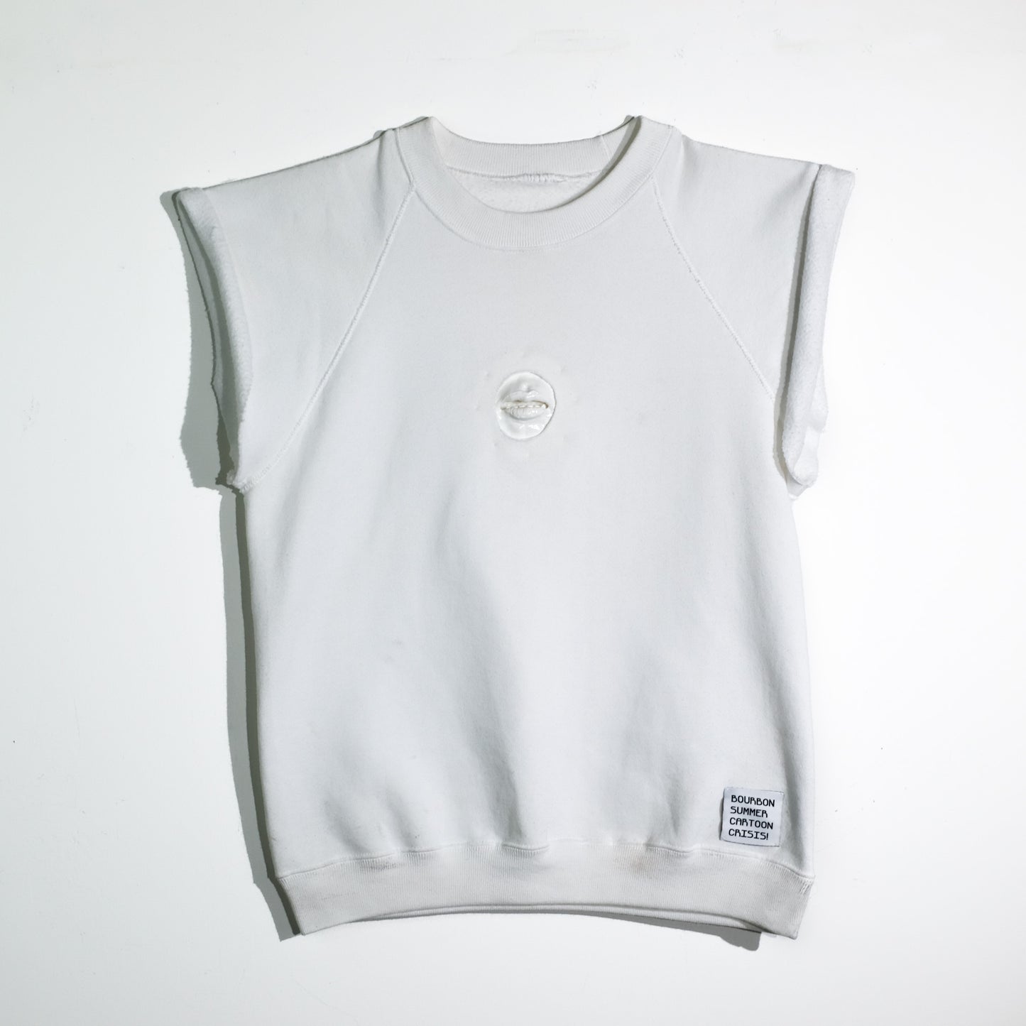White Tiny Mouth Sweatshirt