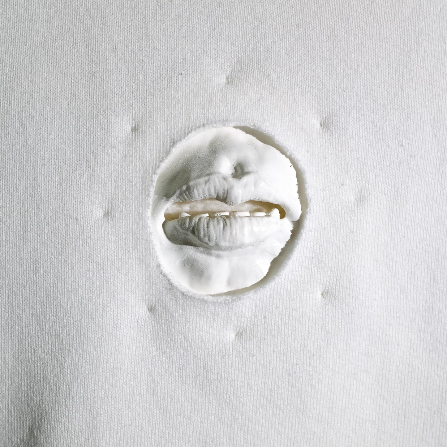 White Tiny Mouth Sweatshirt